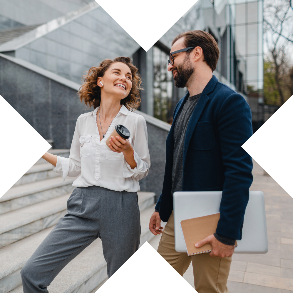 attractive-couple-man-woman-talking-urban-city-center attractive-couple-man-woman-talking-urban-city-center